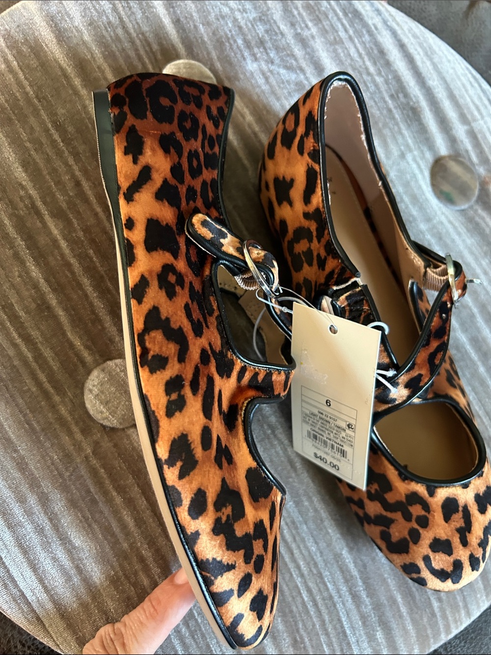a new day Leopard Print Mary Jane Flats in Brown and Black - Picture 6 of 10